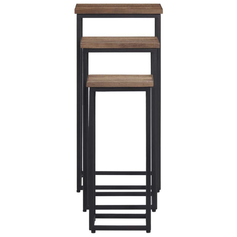 Load image into Gallery viewer, Vidaxl plantenstandaards 3 st massief teakhout
