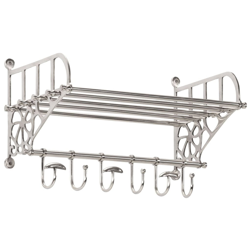 Load image into Gallery viewer, Vidaxl bagagerek met kleerhangers wandmontage aluminium
