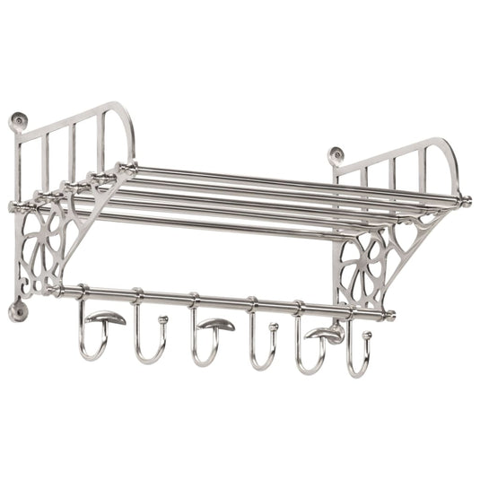 Vidaxl bagagerek met kleerhangers wandmontage aluminium
