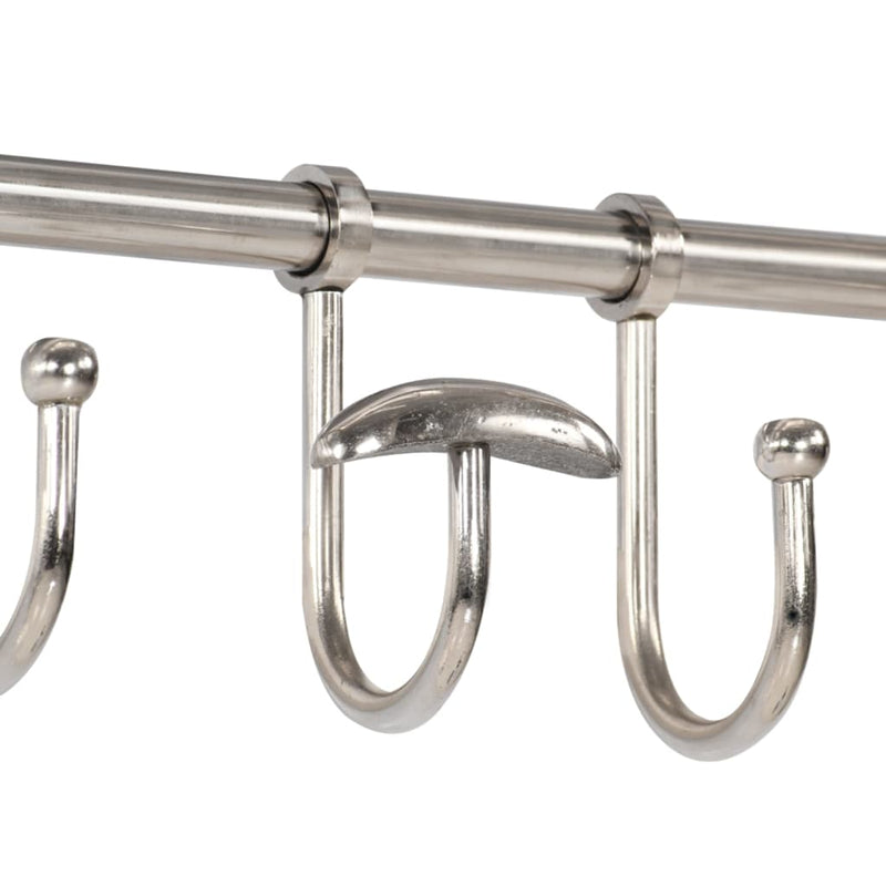 Afbeelding laden in galerijviewer, Vidaxl bagagerek met kleerhangers wandmontage aluminium
