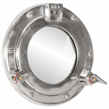 Vidaxl wandspiegel patrijspoort ø23 cm aluminium en glas
