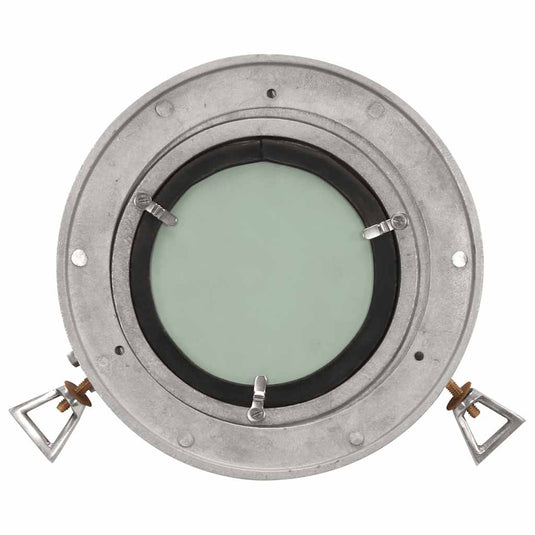 Vidaxl wandspiegel patrijspoort ø23 cm aluminium en glas