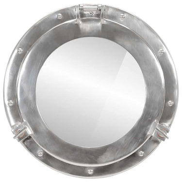 Vidaxl wandspiegel patrijspoort ø38 cm aluminium en glas