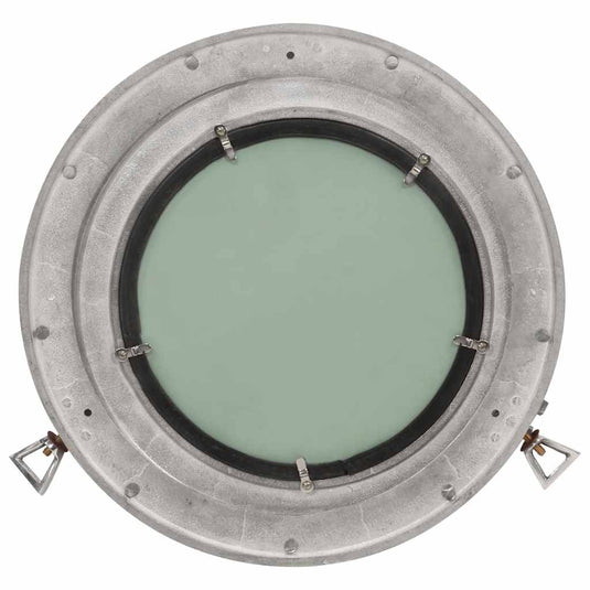 Vidaxl wandspiegel patrijspoort ø38 cm aluminium en glas
