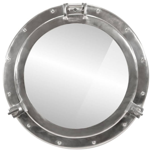 Vidaxl wandspiegel patrijspoort ø50 cm aluminium en glas
