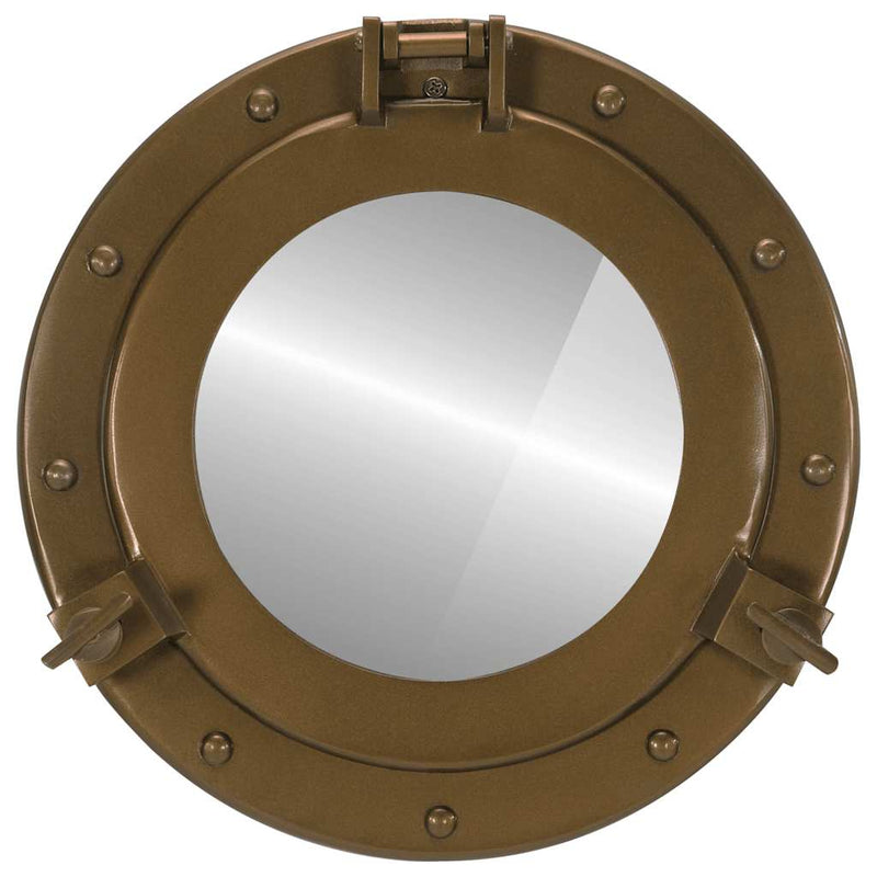 Cargue la imagen en el visor de la galería, Vidaxl wandspiegel patrijspoort ø30 cm aluminium en glas
