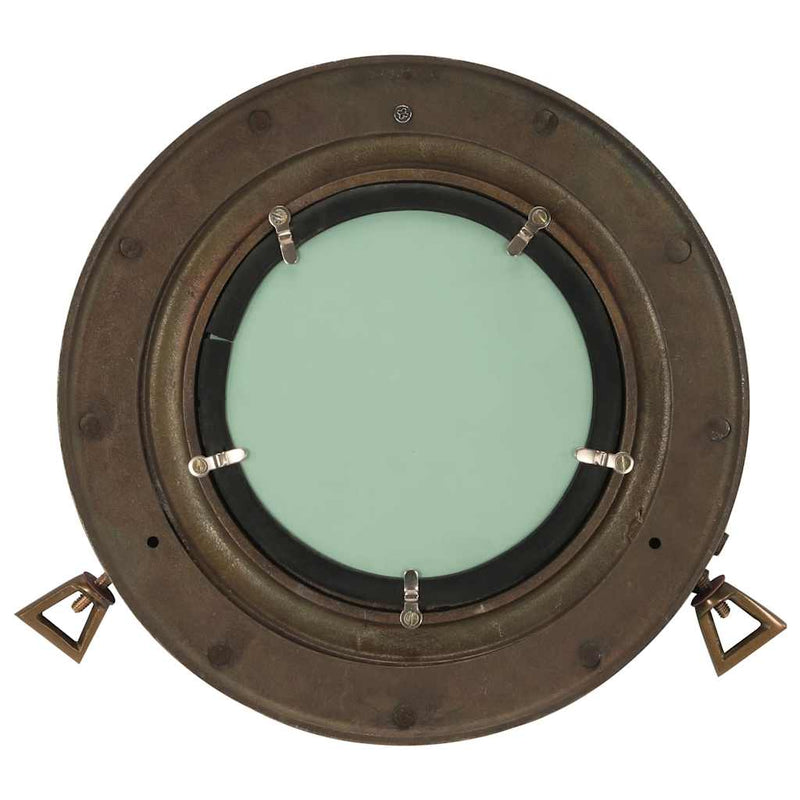 Cargue la imagen en el visor de la galería, Vidaxl wandspiegel patrijspoort ø30 cm aluminium en glas
