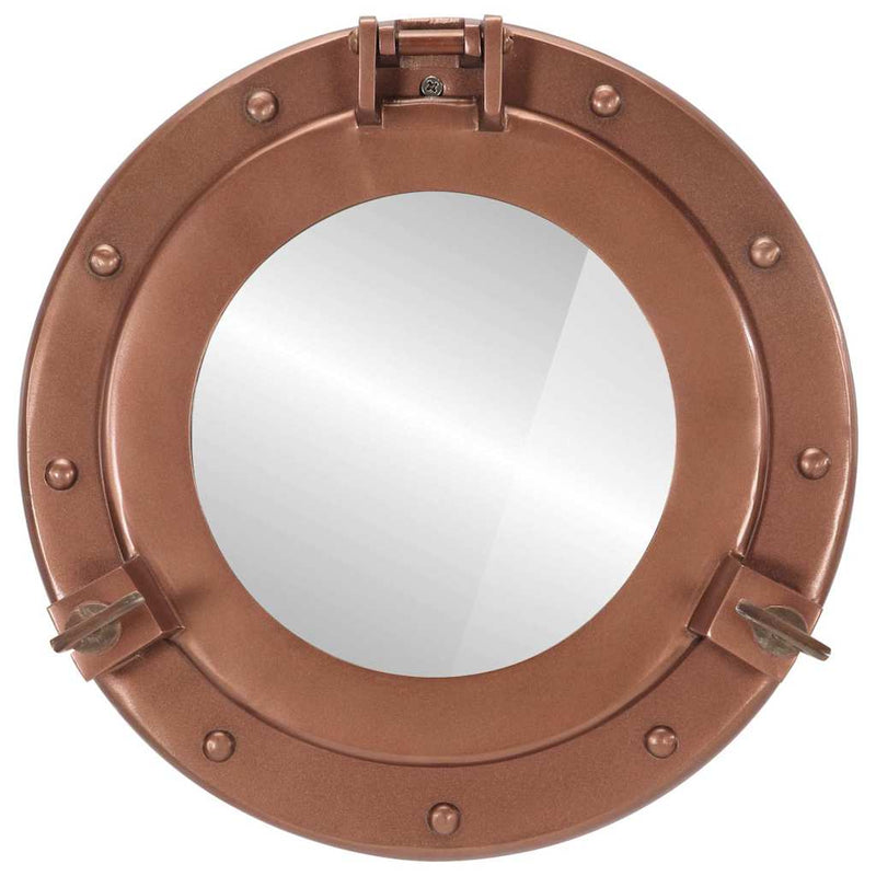 Load image into Gallery viewer, Vidaxl wandspiegel patrijspoort ø30 cm aluminium en glas

