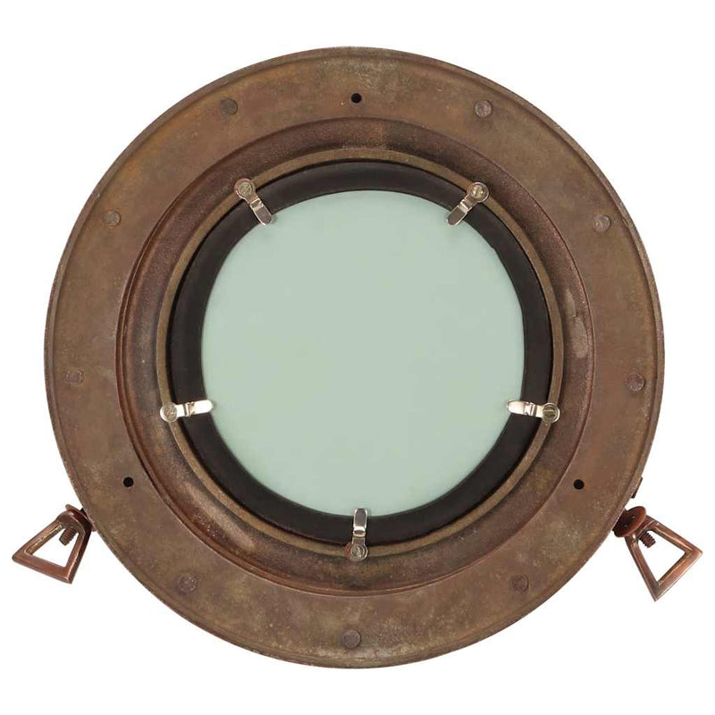 Load image into Gallery viewer, Vidaxl wandspiegel patrijspoort ø30 cm aluminium en glas
