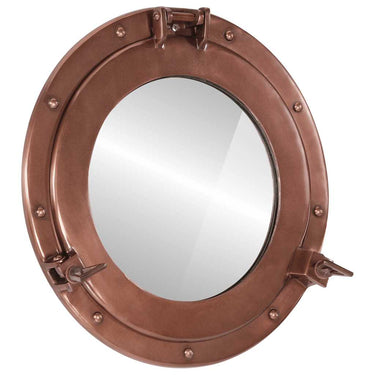 Vidaxl wandspiegel patrijspoort ø38 cm aluminium en glas