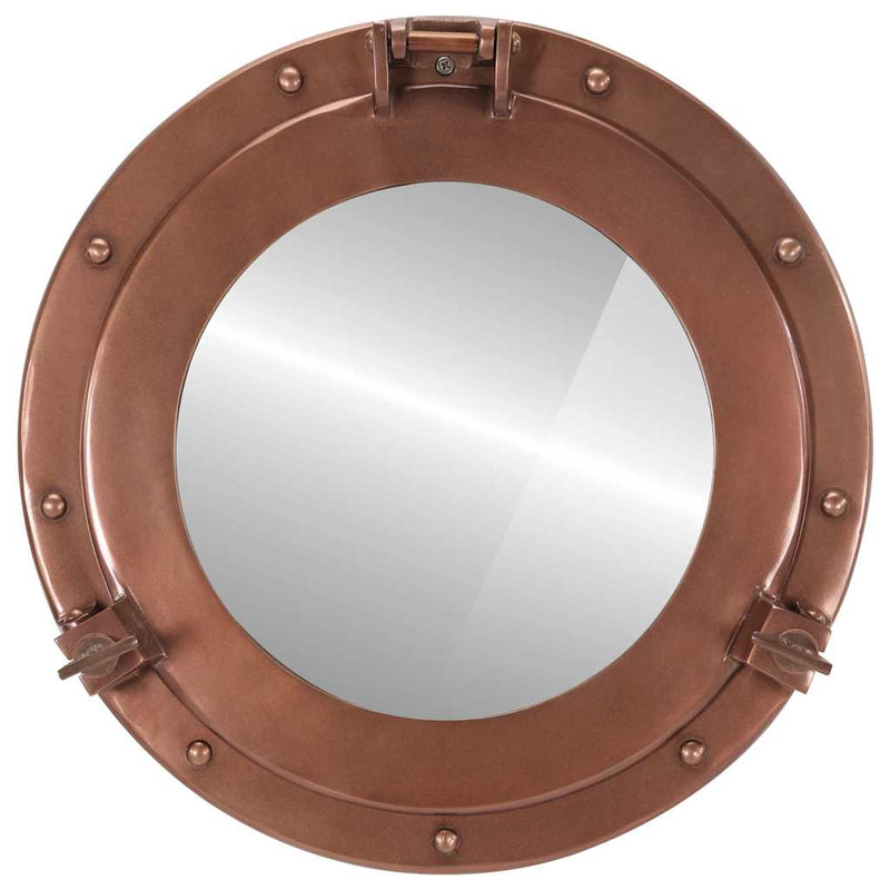 Load image into Gallery viewer, Vidaxl wandspiegel patrijspoort ø38 cm aluminium en glas

