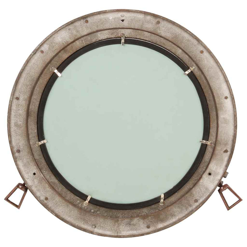 Chargez l'image dans la visionneuse de la galerie, Vidaxl wandspiegel patrijspoort ø50 cm aluminium en glas
