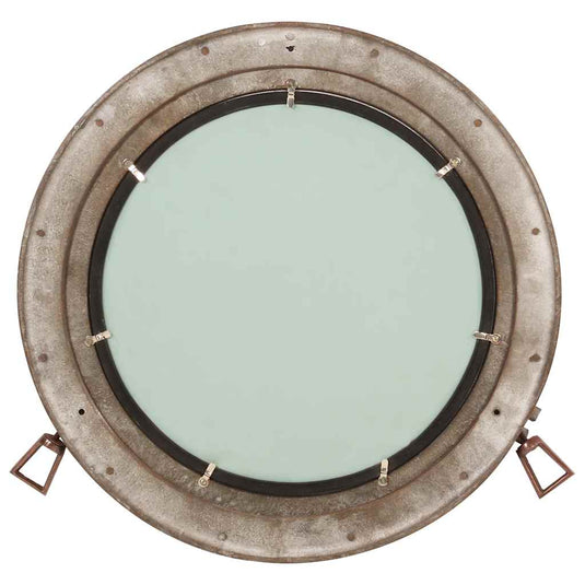Vidaxl wandspiegel patrijspoort ø50 cm aluminium en glas