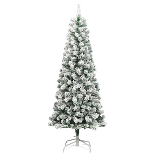 Vidaxl kunstkerstboom met scharnieren en sneeuw 180 cm