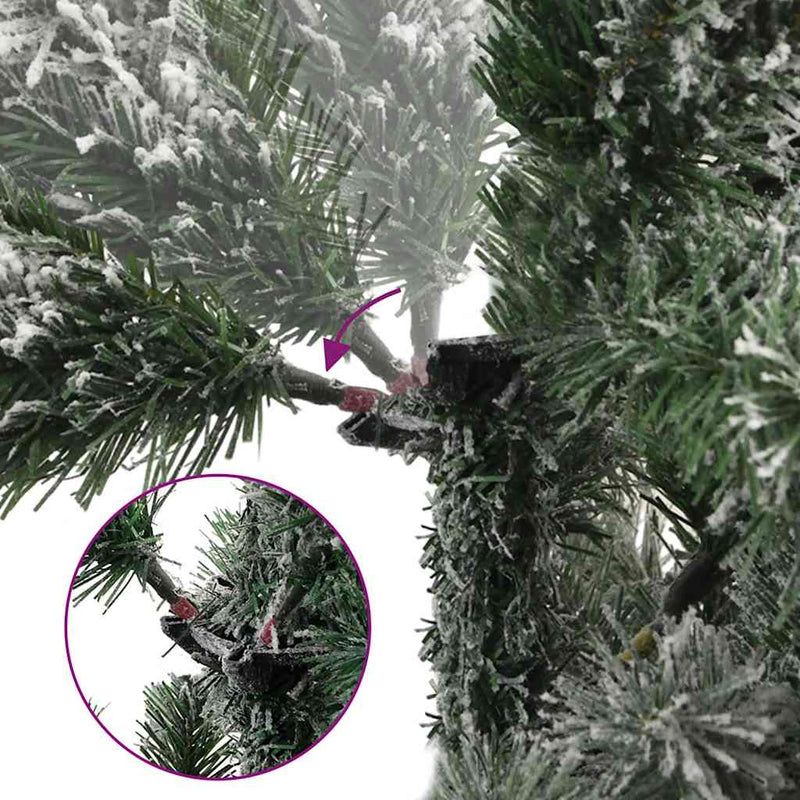 Load image into Gallery viewer, Vidaxl kunstkerstboom met scharnieren en sneeuw 180 cm

