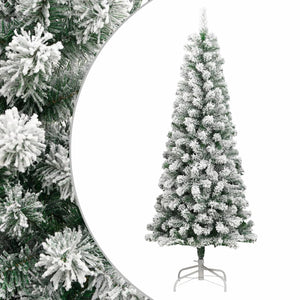 Vidaxl kunstkerstboom met scharnieren en sneeuw 240 cm