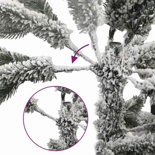 Vidaxl kunstkerstboom met scharnieren en sneeuw 180 cm