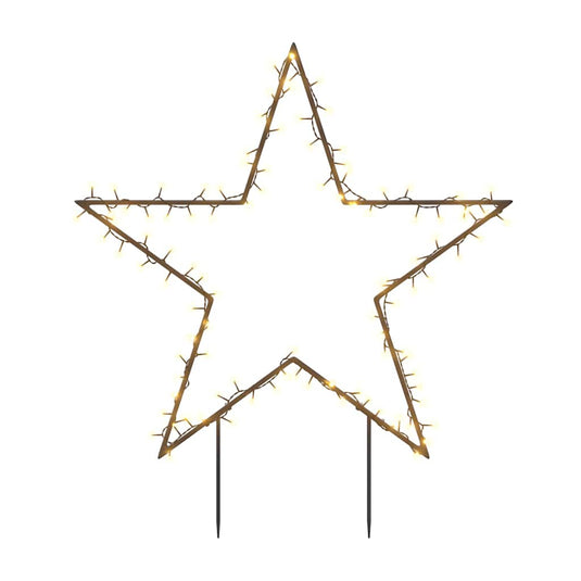 VidaXL Kerstverlichting met ster 115 LED's 85 cm