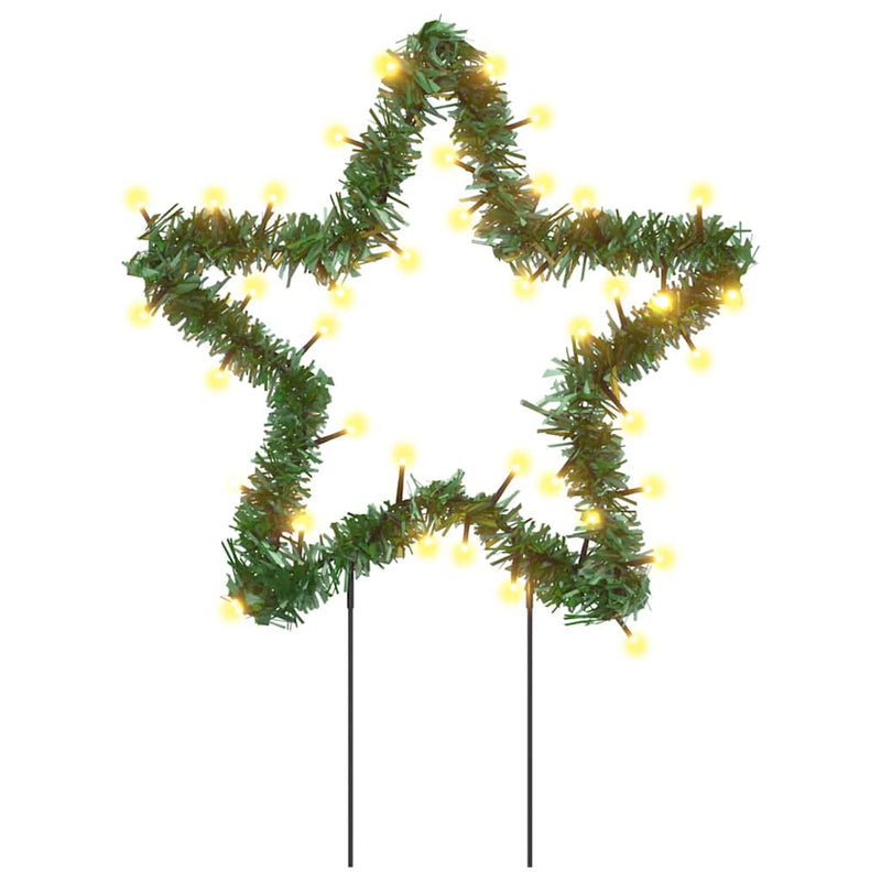Afbeelding laden in galerijviewer, Vidaxl kerstverlichting ster 3 st met grondpinnen 50 led's 29 cm
