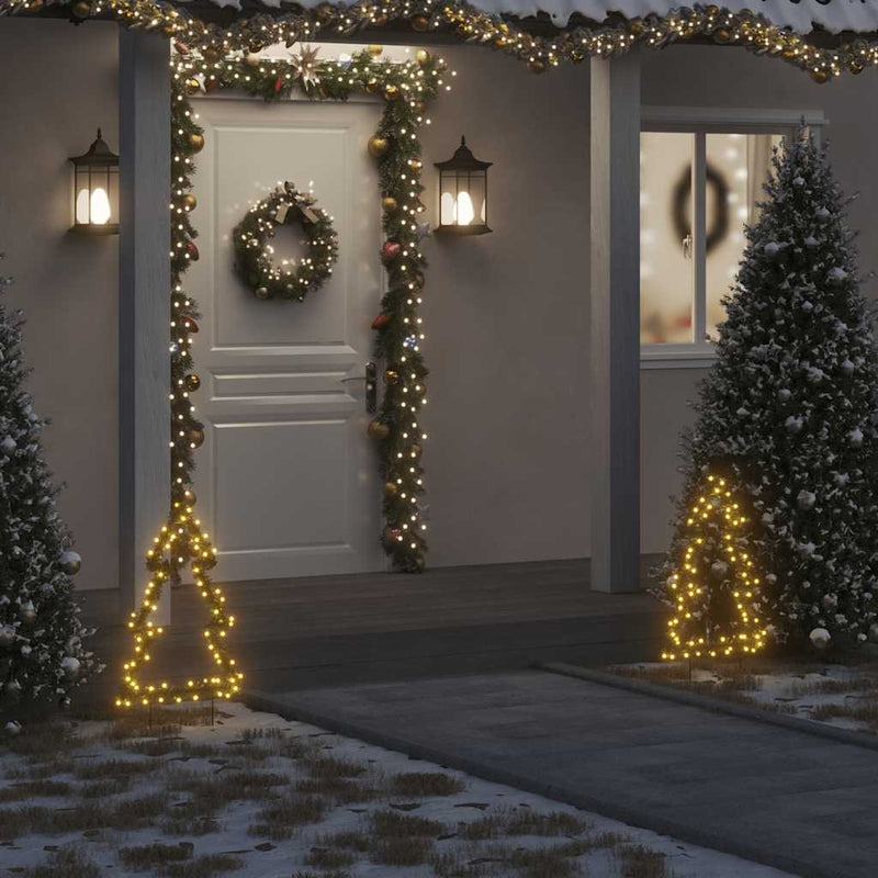 Load image into Gallery viewer, Vidaxl kerstverlichting kerstboom met grondpinnen 80 led's 60 cm
