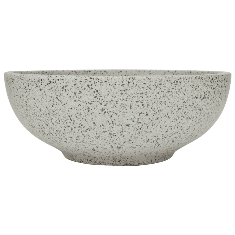 Load image into Gallery viewer, Vidaxl opzetwasbak rond φ41x14 cm keramiek grijs
