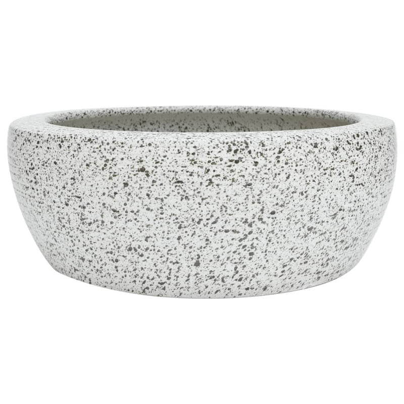 Load image into Gallery viewer, Vidaxl opzetwasbak rond φ41x14 cm keramiek grijs
