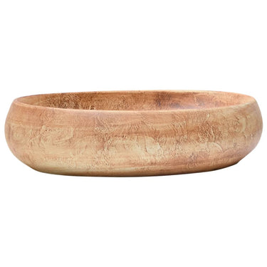 Vidaxl opzetwasbak ovaal 59x40x15 cm keramiek bruin