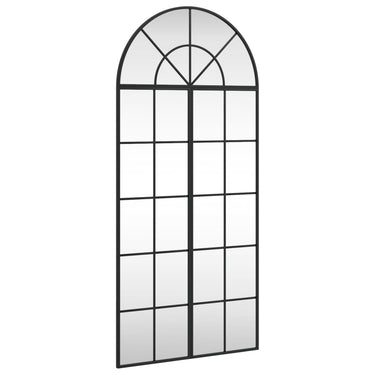 Vidaxl wandspiegel boog 60x130 cm ijzer zwart
