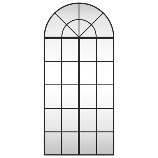 Vidaxl wandspiegel boog 60x130 cm ijzer zwart