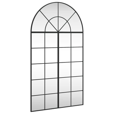 Vidaxl wandspiegel boog 80x140 cm ijzer zwart