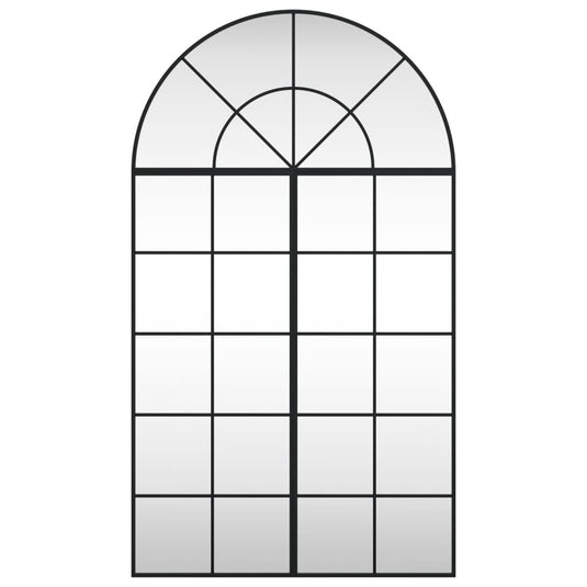 VidaXL Wandspiegel boog 80x140 cm ijzer zwart