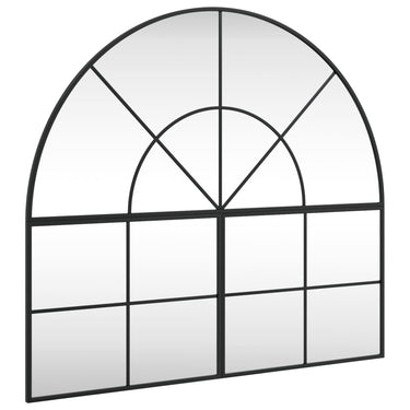 Vidaxl wandspiegel boog 100x90 cm ijzer zwart