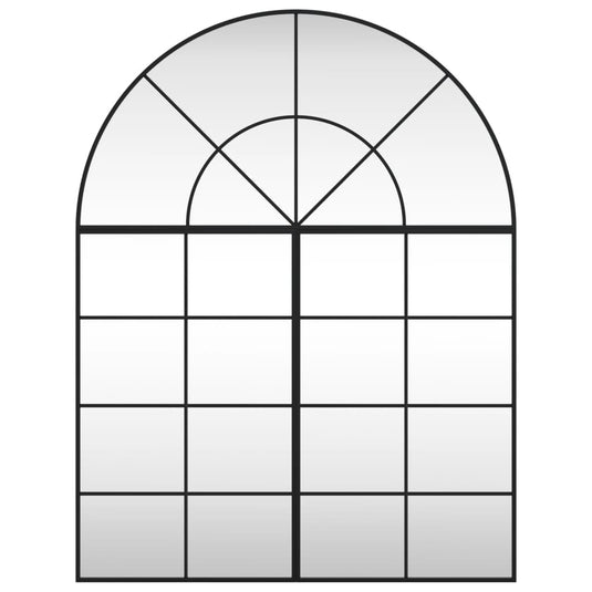 VidaXL Wandspiegel boog 100x130 cm ijzer zwart
