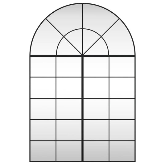 Vidaxl wandspiegel boog 100x150 cm ijzer zwart