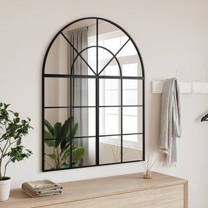 Vidaxl wandspiegel boog 80x100 cm ijzer zwart