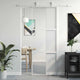 Vidaxl schuifdeur 76x205 cm gehard glas en aluminium wit