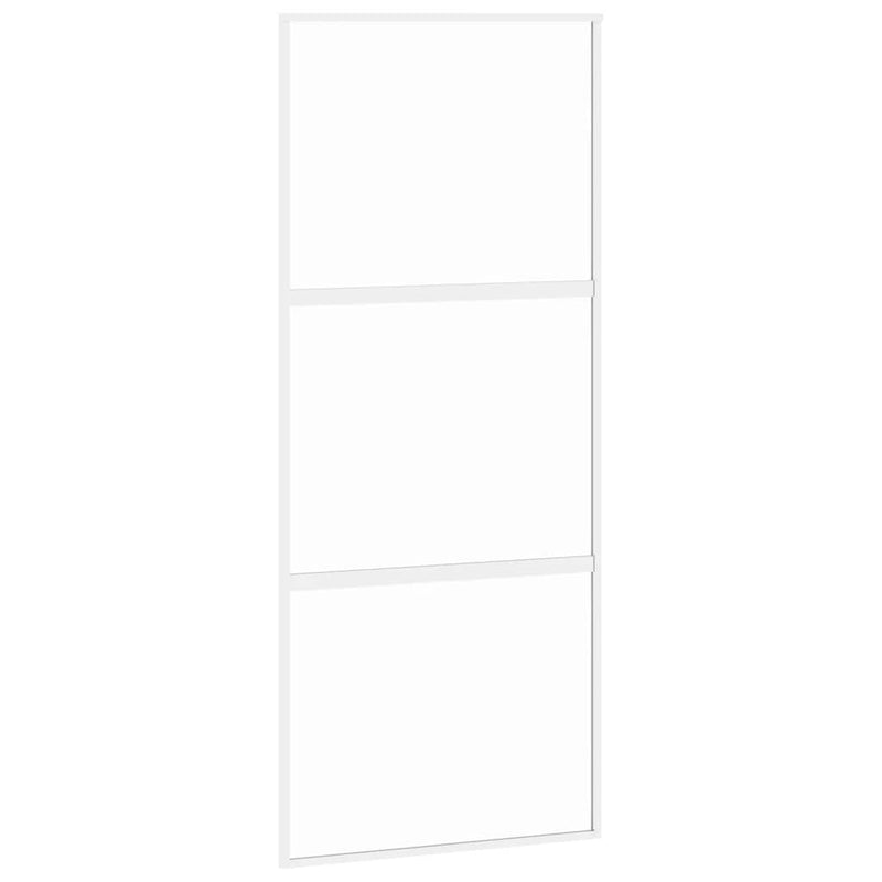 Load image into Gallery viewer, Vidaxl schuifdeur 90x205 cm gehard glas en aluminium wit
