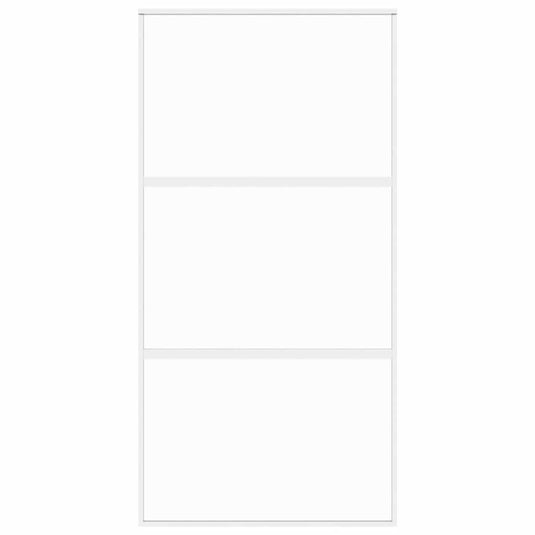 Vidaxl schuifdeur 102,5x205 cm gehard glas en aluminium wit