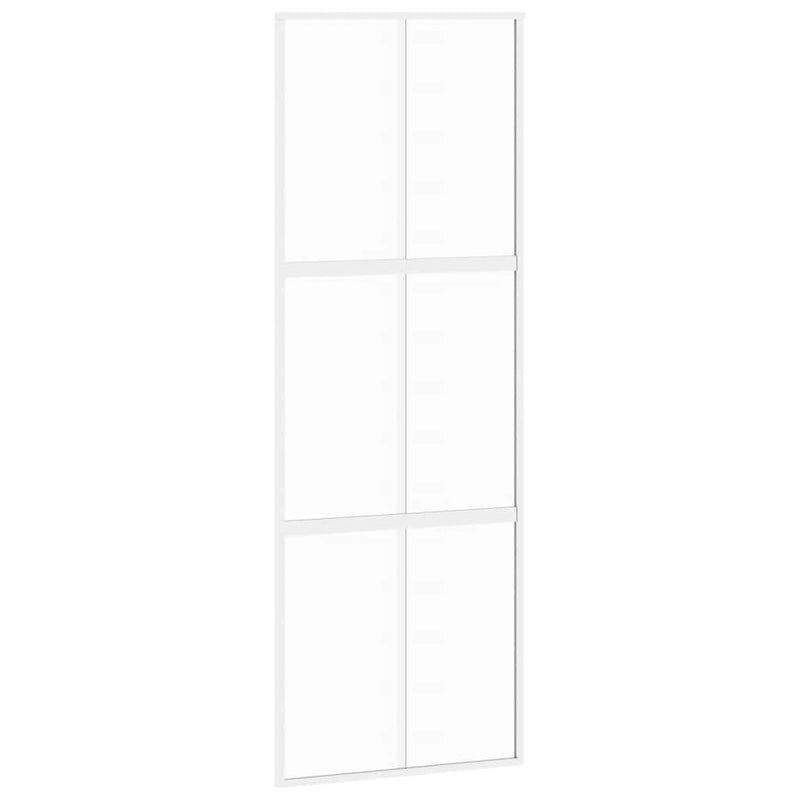 Load image into Gallery viewer, Vidaxl schuifdeur 76x205 cm gehard glas en aluminium wit

