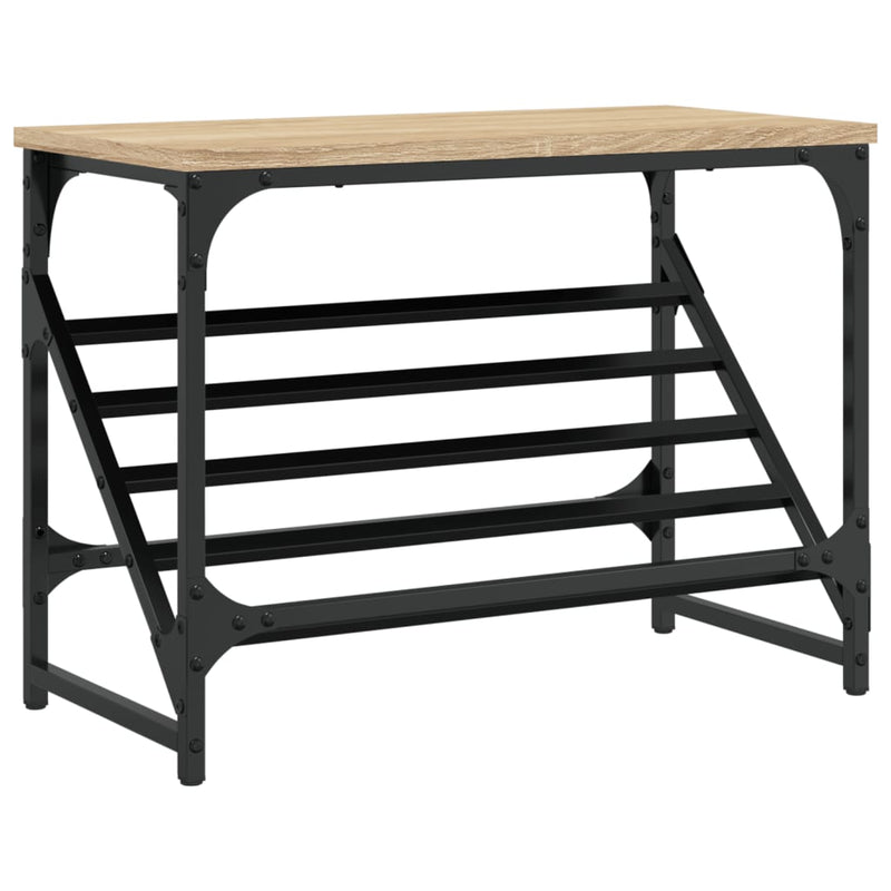 Load image into Gallery viewer, Vidaxl schoenenrek 60x30x45 cm bewerkt hout sonoma eikenkleurig
