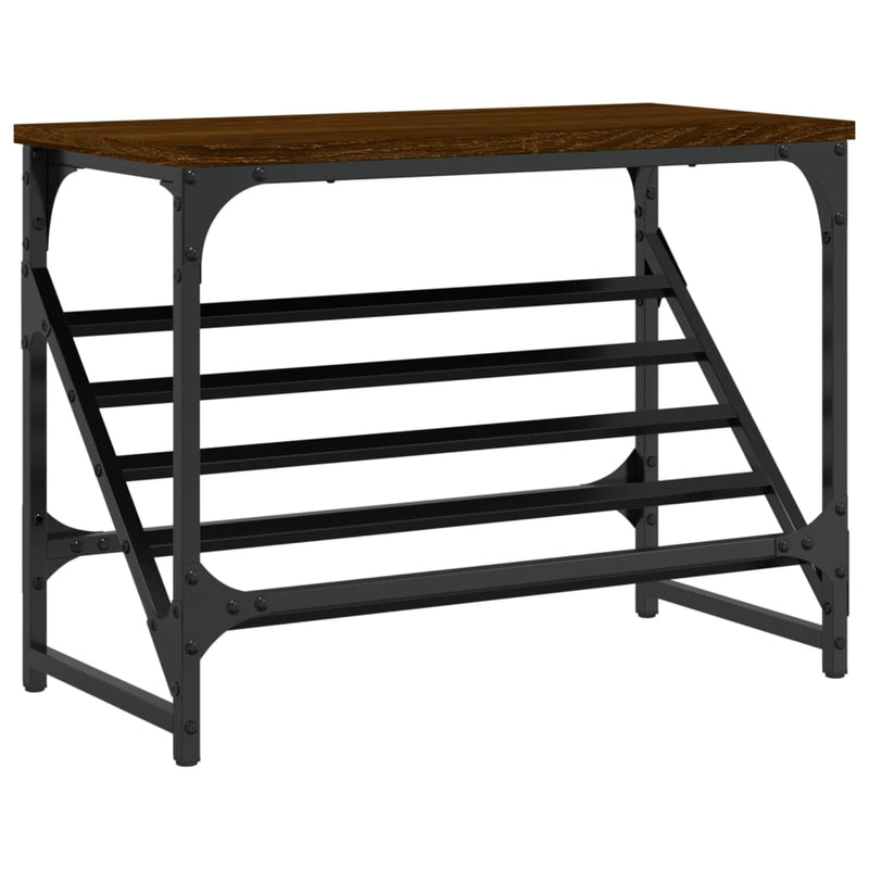 Load image into Gallery viewer, Vidaxl schoenenrek 60x30x45 cm bewerkt hout bruin eikenkleur
