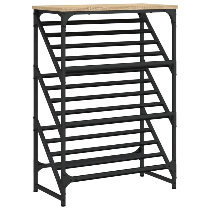 Load image into Gallery viewer, Vidaxl schoenenrek 60x30x85 cm bewerkt hout sonoma eikenkleurig
