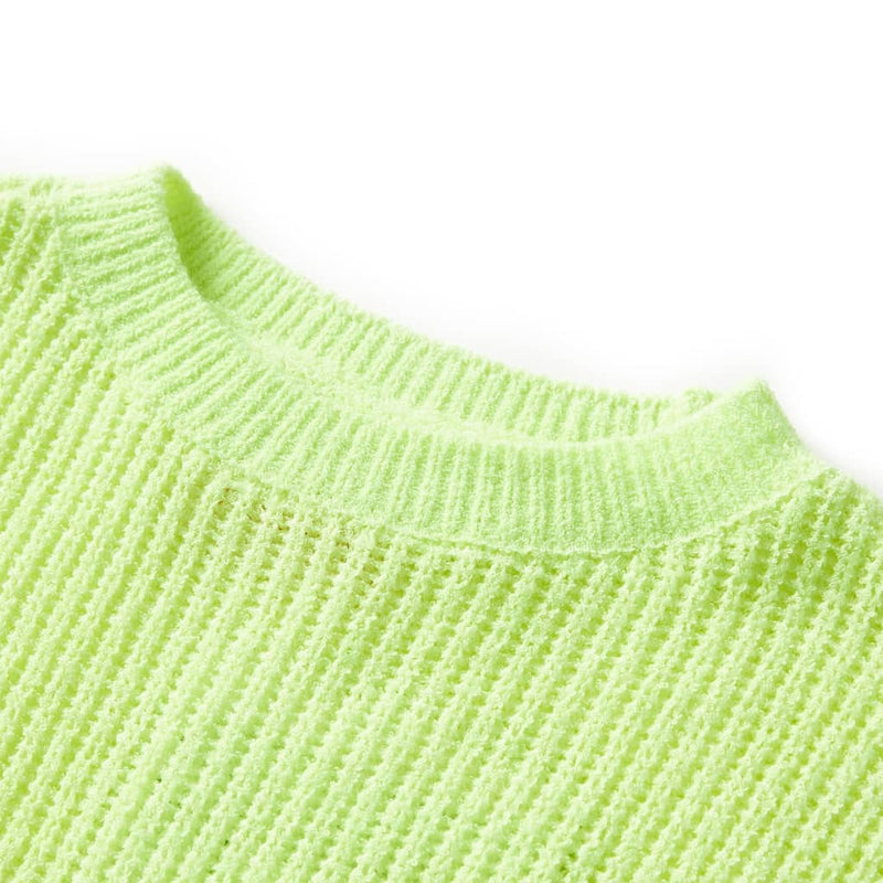 Load image into Gallery viewer, Vidaxl kindertrui gebreid 116 neongeel
