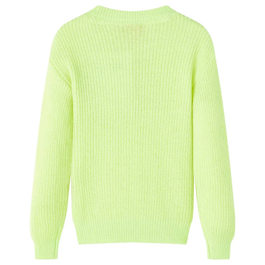 Vidaxl kindertrui gebreid 128 neongeel