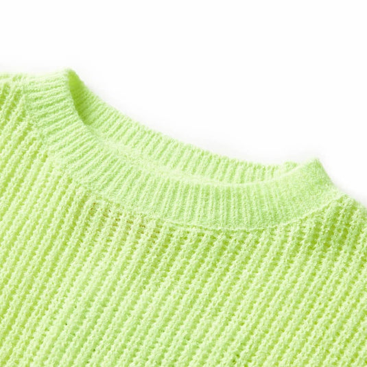 Vidaxl kindertrui gebreid 128 neongeel