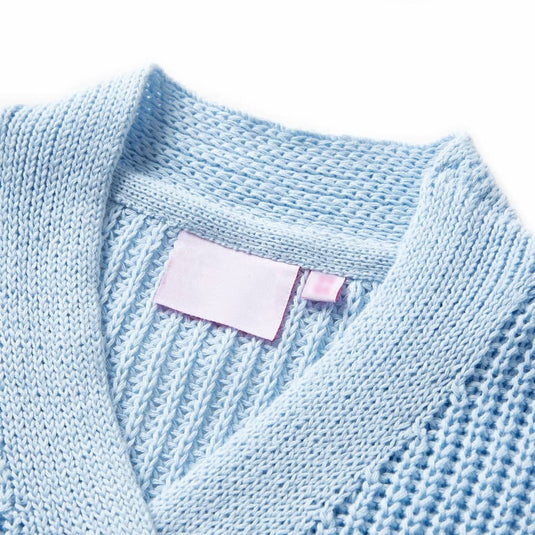 Vidaxl kindervest gebreid 128 blauw