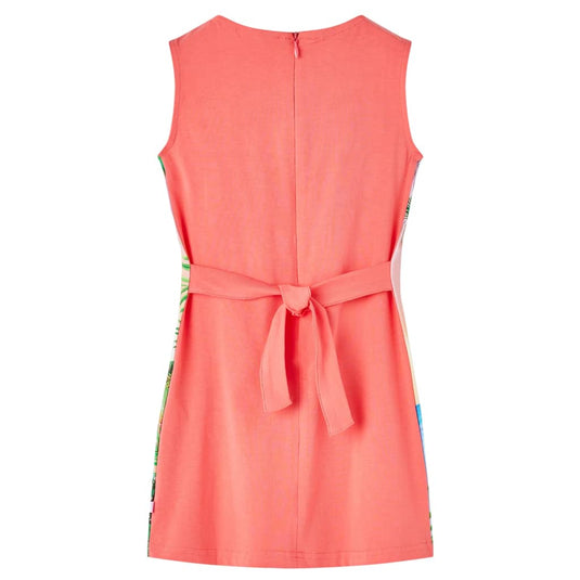 Vidaxl kinderjurk 104 koraalkleurig