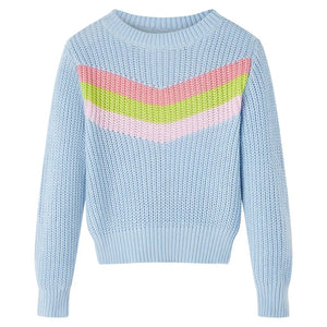 Vidaxl kindertrui gebreid 128 blauw
