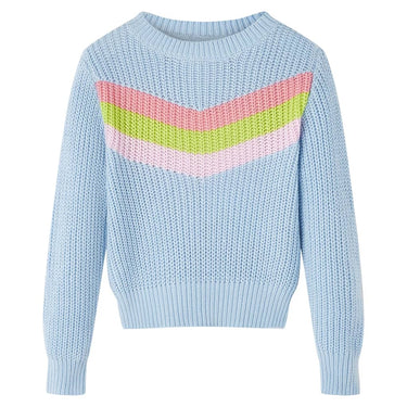 Vidaxl kindertrui gebreid 128 blauw