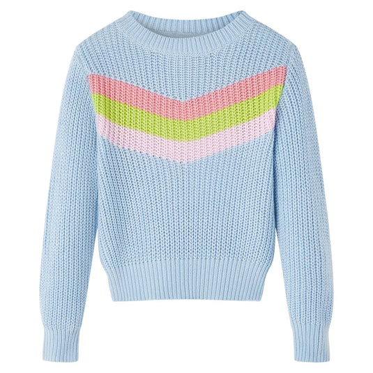 Vidaxl kindertrui gebreid 128 blauw
